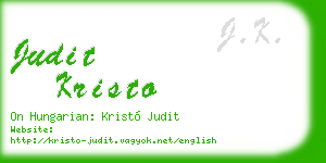 judit kristo business card